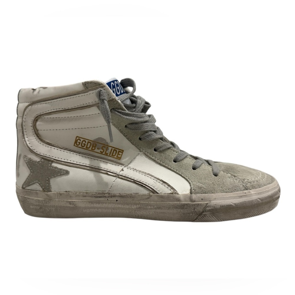 Golden Goose Women's Slide High Top Sneaker White Ice NWT - Picture 4 of 10